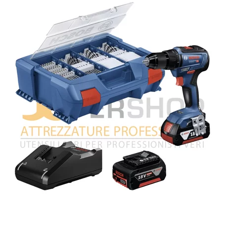 Perceuse-visseuse Bosch GSR 18 V-55 V - 2 x 4 Ah Pick&Click