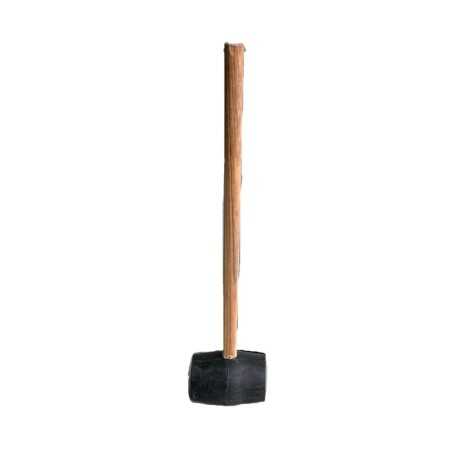 Maillet en caoutchouc - 5 kg - avec manche en bois