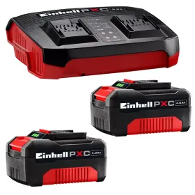 Kit batterie Einhell Start Pro - 2 x 4 Ah + chargeur - Gamme Pro avec double chargeur